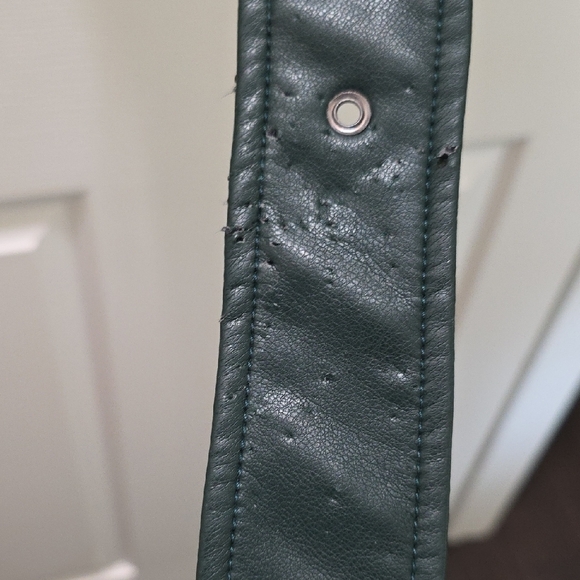 NWT Hudson Green Moto Jacket with Notched Collar and Asymmetrical Zipper - Picture 13 of 16